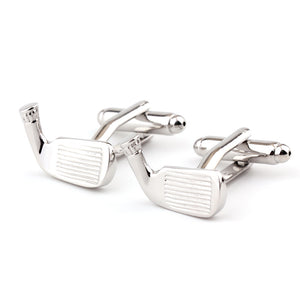 Golf Racket Shape Plain Metal French Shirt Men's Cufflinks - K5 - Men's Jewelry - Carvan Mart