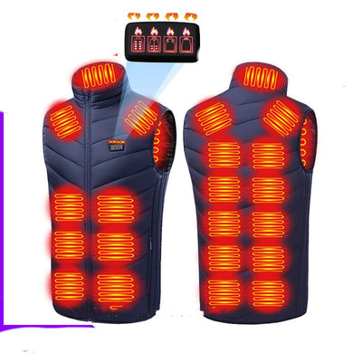 Smart Constant Temperature Self-heating Vest USB Charging - Blue - Men's Jackets & Coats - Carvan Mart