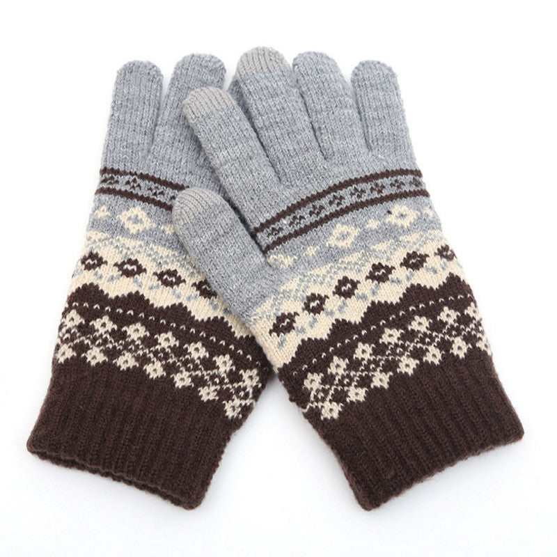 Couple knitted gloves touch screen gloves - Carvan Mart