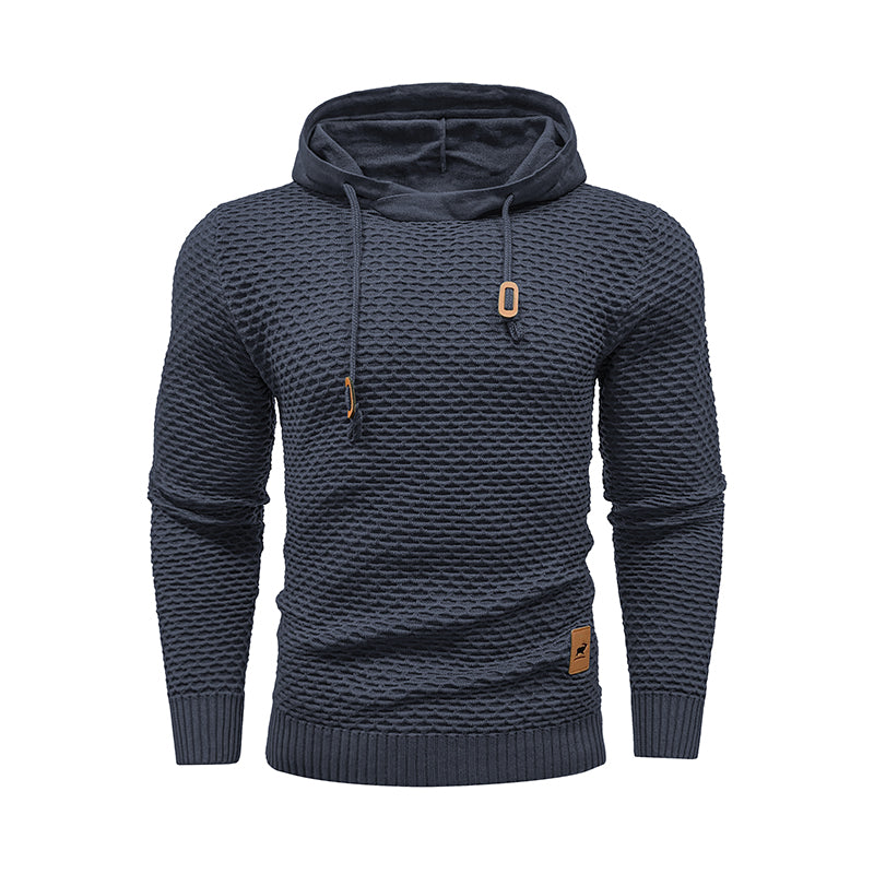 Men's Outdoor Sports Hoodies Solid Color Casual Hoodies - Gray - Men's Hoodies & Sweatshirts - Carvan Mart