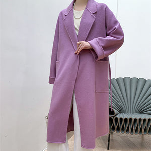 Reversible Cashmere Coat Women's Mid-length High-end Sense - Carvan Mart