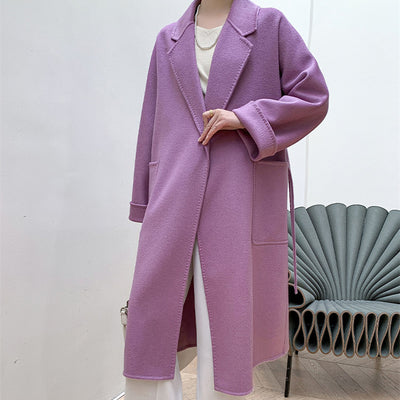 Reversible Cashmere Coat Women's Mid-length High-end Sense - - Women's Coats & Jackets - Carvan Mart