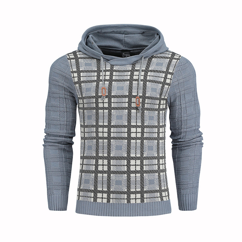 Pullover Plaid Image Multi-Color Lines Men Hoodies - Carvan Mart