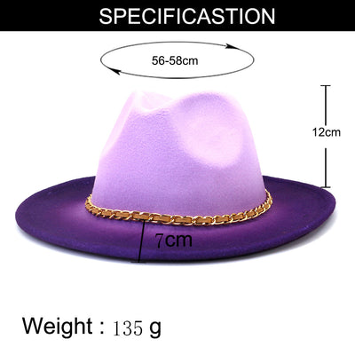 Woolen Flat Brim Broad-brimmed Hat Autumn And Winter British Style Men And Women - Carvan Mart