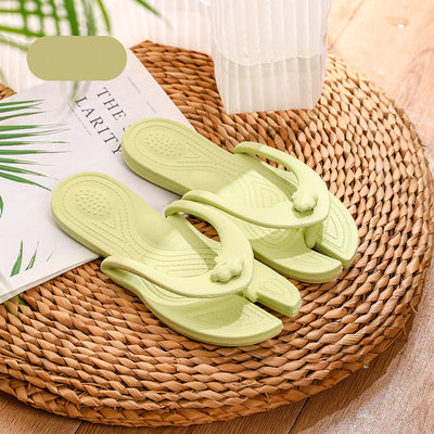 Folding Slipper Travel Flip Flops - Soft Sole Portable Beach Shoes for Men and Women - Green - Women's Slippers - Carvan Mart