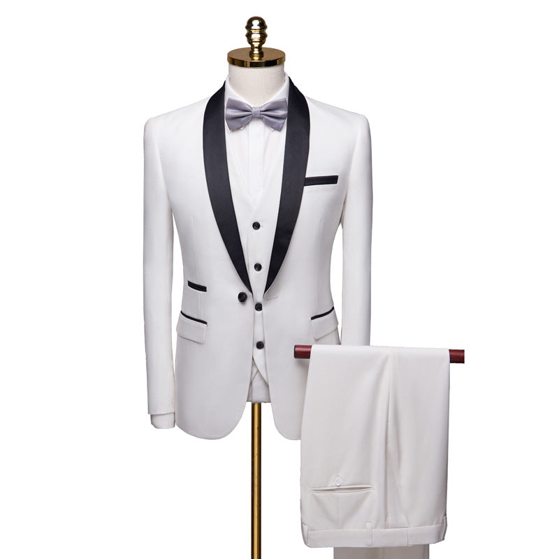 Men 3 Piece Suit Set Men Wedding Suits Groom Tuxedos - Carvan Mart