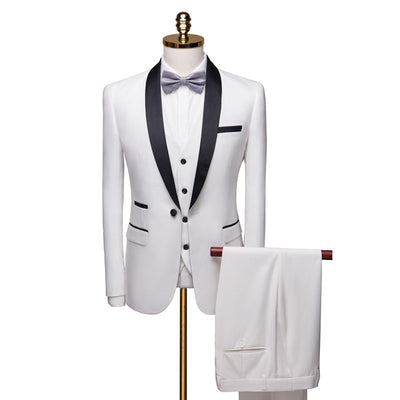 Men 3 Piece Suit Set Men Wedding Suits Groom Tuxedos - - Men Suits & Sets - Carvan Mart