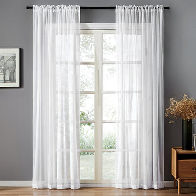 Modern And Simple Pure Color Cotton And Linen Window Screen - 