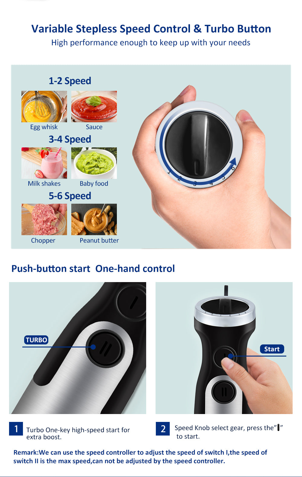 Hand Blender Juicer Cooking Stick - - Compact Blenders - Carvan Mart