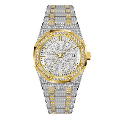 Hip Hop Calendar Starry Liu Ding Diamond-embedded Watch - - Women's Watches - Carvan Mart