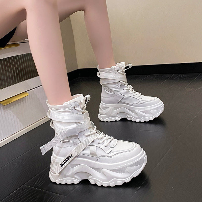 Women's Platform Height Increasing Casual Sneakers - Carvan Mart