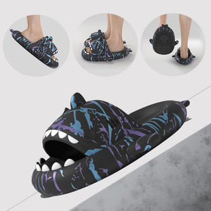 Ins Punk Shark Slippers Women's Home Shoes Print Bathroom Slippers - - Women's Slippers - Carvan Mart