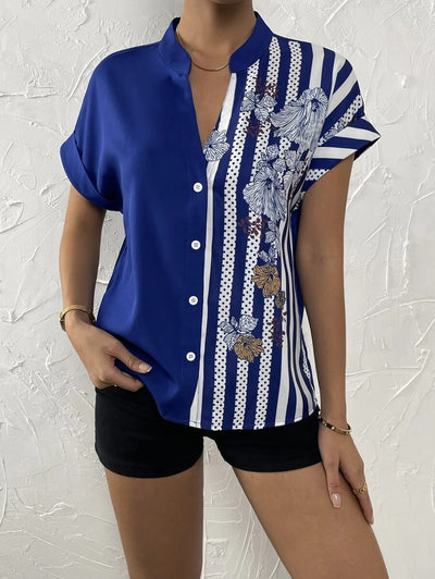 Women's Summer Button Cardigan Short Sleeve Shirt - Carvan Mart