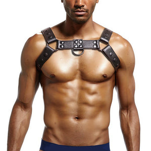 Belt Leather Bondage Strap Leather Chest Strap Show Chest Large Muscle Men - Carvan Mart