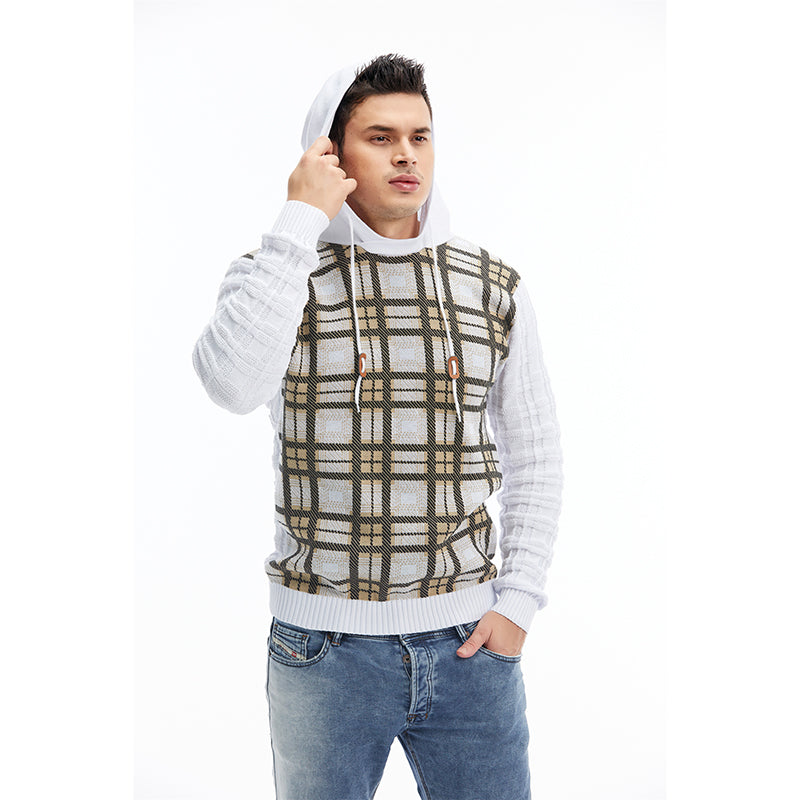 Breathable Outdoor Sports Pullover Plaid Men Hoodies - Carvan Mart