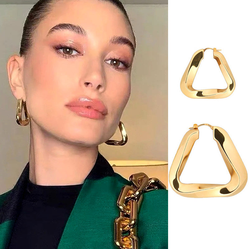 Irregular Eardrop Earring Female Ins Style Personality Simple - - Earrings - Carvan Mart