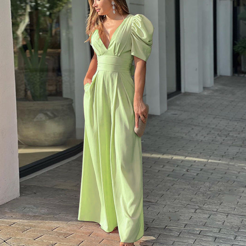 Elegant Jumpsuit  Women's Plus Size Wide Leg Jumpsuit - Carvan Mart