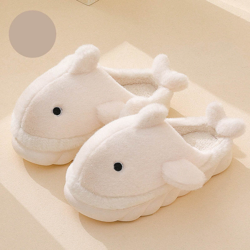Shark Slippers Soft Sole Furry Shoes Home Bedroom Slippers - - Women's Slippers - Carvan Mart