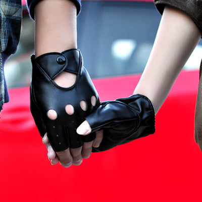 Hollow Fashion Motorcycle Half-finger Gloves - - Women Gloves & Mittens - Carvan Mart