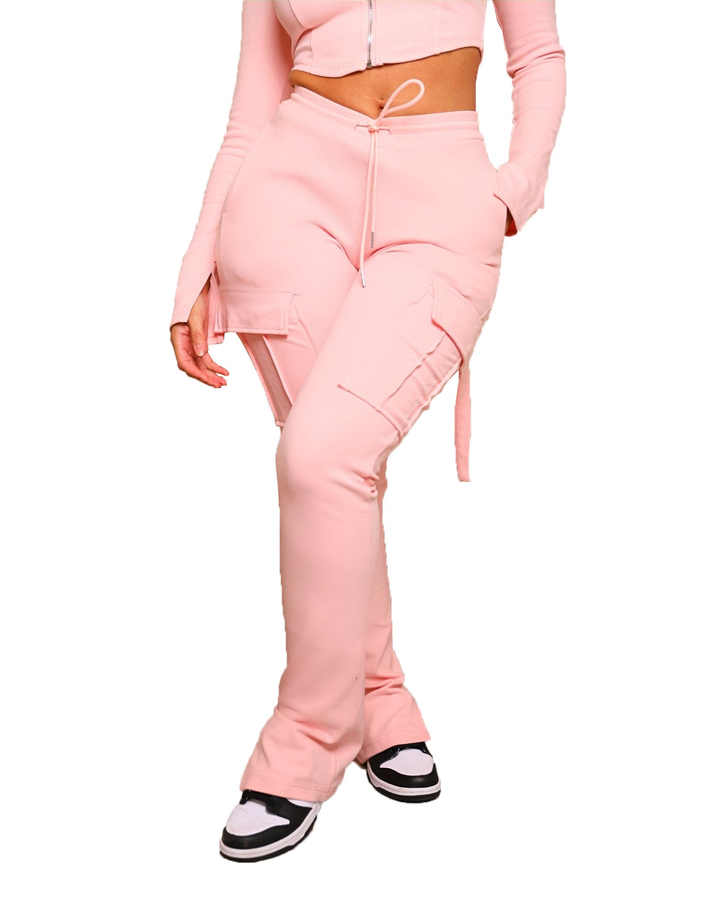 Women's Casual Tight Sportswear Multi-pocket Overalls With Coat And Cap Suit Pants - Carvan Mart