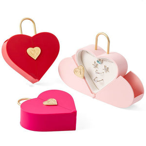 Creative Set Jewelry Box Portable Heart-shaped Double - - Gift - Carvan Mart