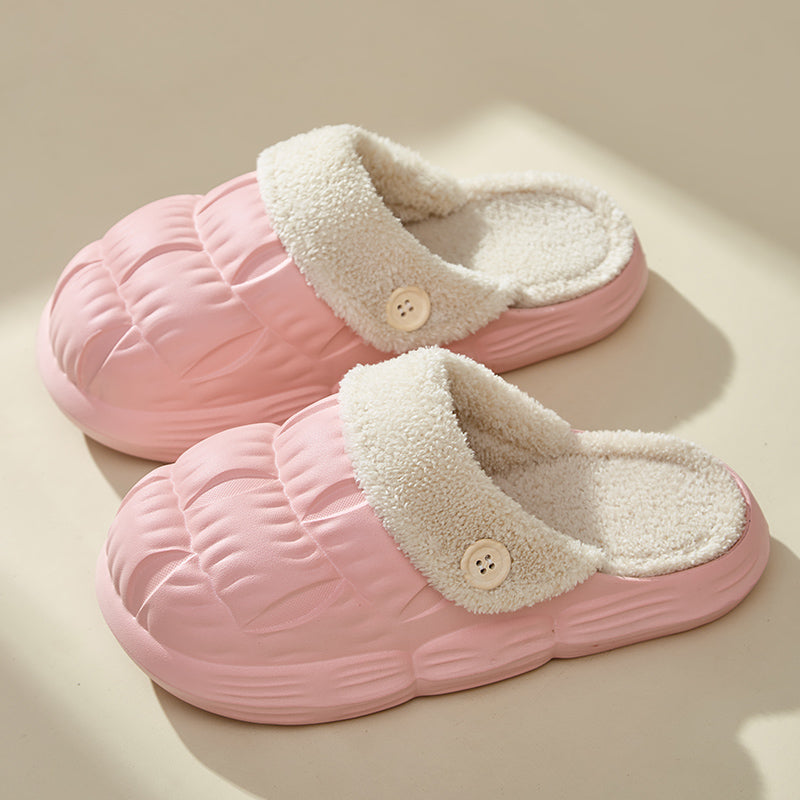 Removable Fluffy Shoes Warm Fuzzy Slippers Waterproof Shoes - Carvan Mart