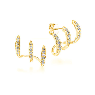 Earrings Diamond Inlaid Vibrato Cold Design Sense - Carvan Mart