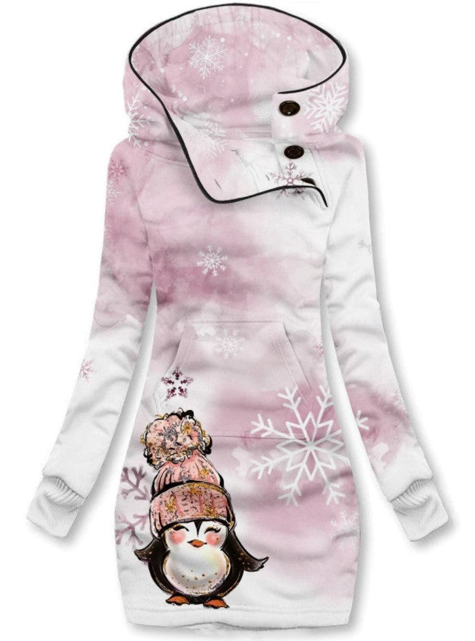 Women's 3D Digital Printed Hoodie Sanitary Dress Hoodie - Pink - Women's Hoodies & Sweatshirts - Carvan Mart