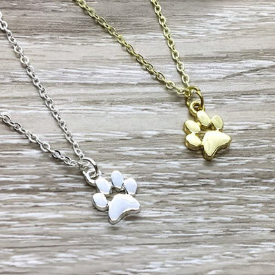 Women's Alloy Necklace Cute Cat Paw Necklace - - Necklaces - Carvan Mart