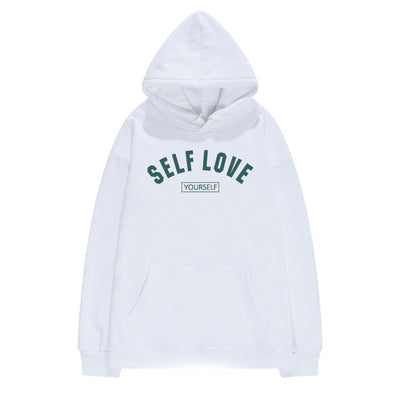 Women's Simple Solid Color Hooded Sweater - White - Women Hoodies & Sweatshirts - Carvan Mart