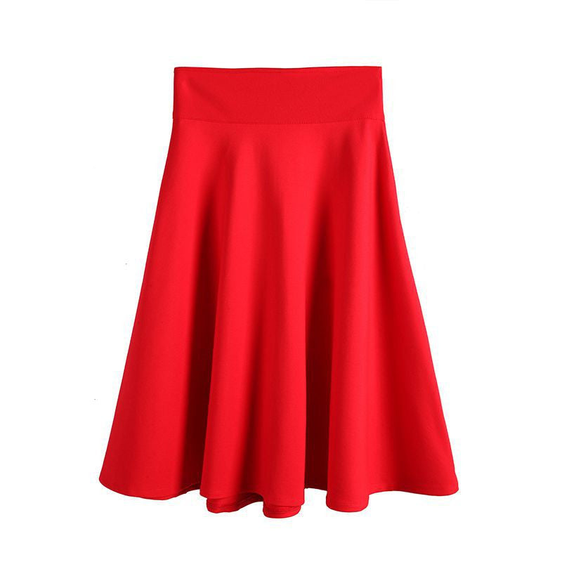 New All-match Umbrella High Waist Mid-length Skirt - Carvan Mart Ltd
