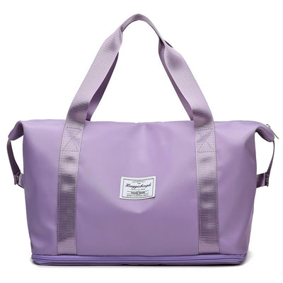 Large Capacity Gym Shoulder Bag - Fitness Travel Handbag for Workouts - Violet - Shoulder Bags - Carvan Mart