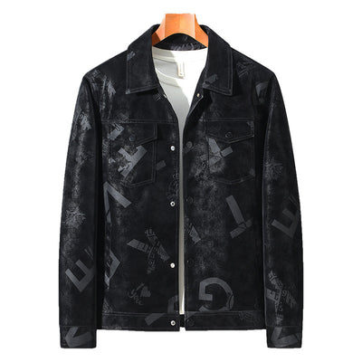 Spring And Autumn Thin Men's Lapel Leather Jacket - Carvan Mart