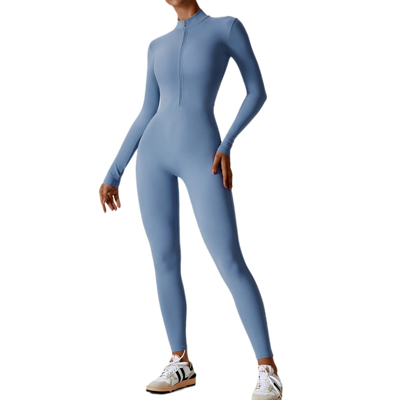 Women's Long-sleeve Zipper Yoga Sports Jumpsuit - Carvan Mart