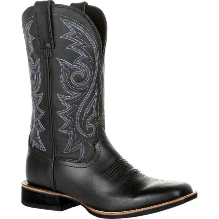 Carvan Big Wide Head Western Cowboy Boots - Carvan Mart