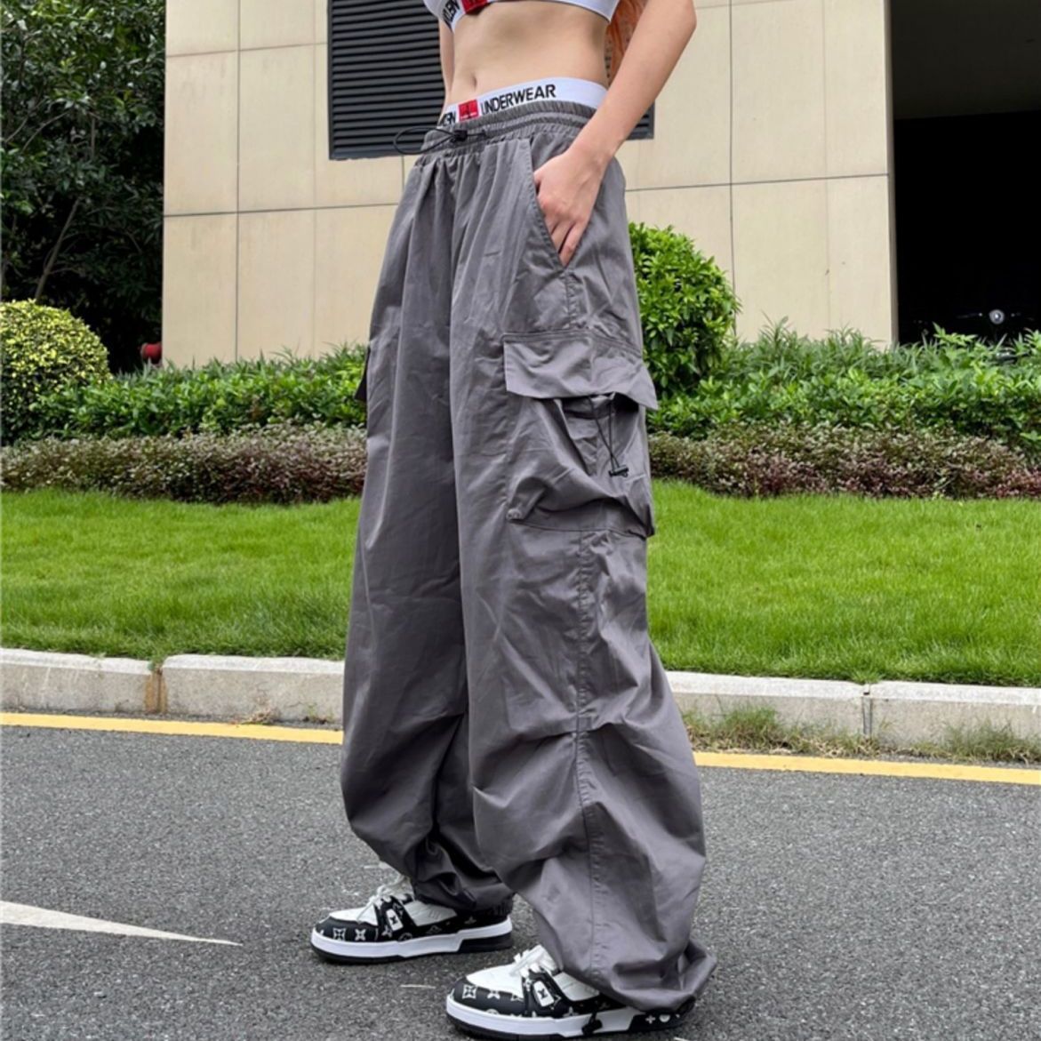 Women's Hip Hop Loose Cargo Pants with Pockets - Versatile Wide Leg Street Style Trousers - Carvan Mart