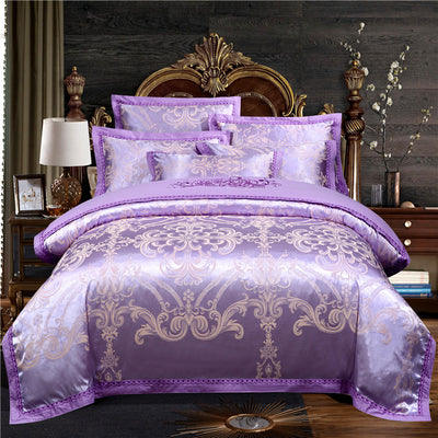 European Style Jacquard Cotton Embroidery Quilt Cover - Carvan Mart