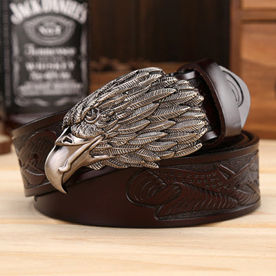 Men's Fashion Eagle Leather Belt - Carvan Mart