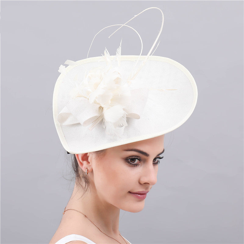 Handmade Fascinator Hat Head Jets Brides Wedding Feathers Hat - Carvan Mart