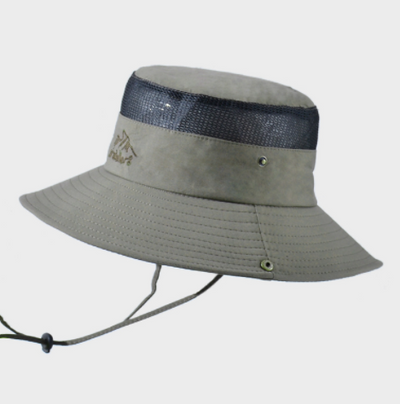 Solid Color Big Brim Sun Hat Outdoor Mountaineering Protection - Army Green - Men's Hats & Caps - Carvan Mart