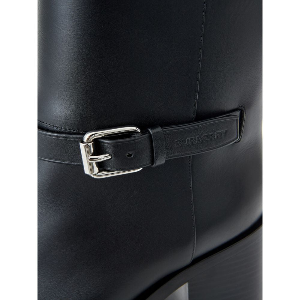 Burberry Black Leather Boot - - - Burberry