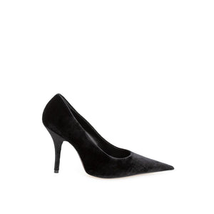 Balenciaga Elegant Velvet Black Pumps - Black EU37 US7 - - Balenciaga