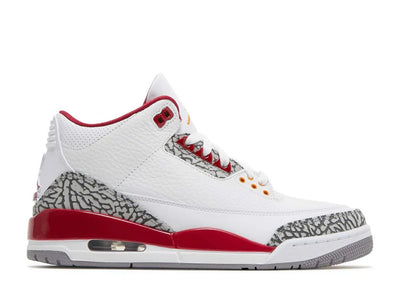 Nike Air Jordan 3 Retro Shoes - Red Gray White - - Nike