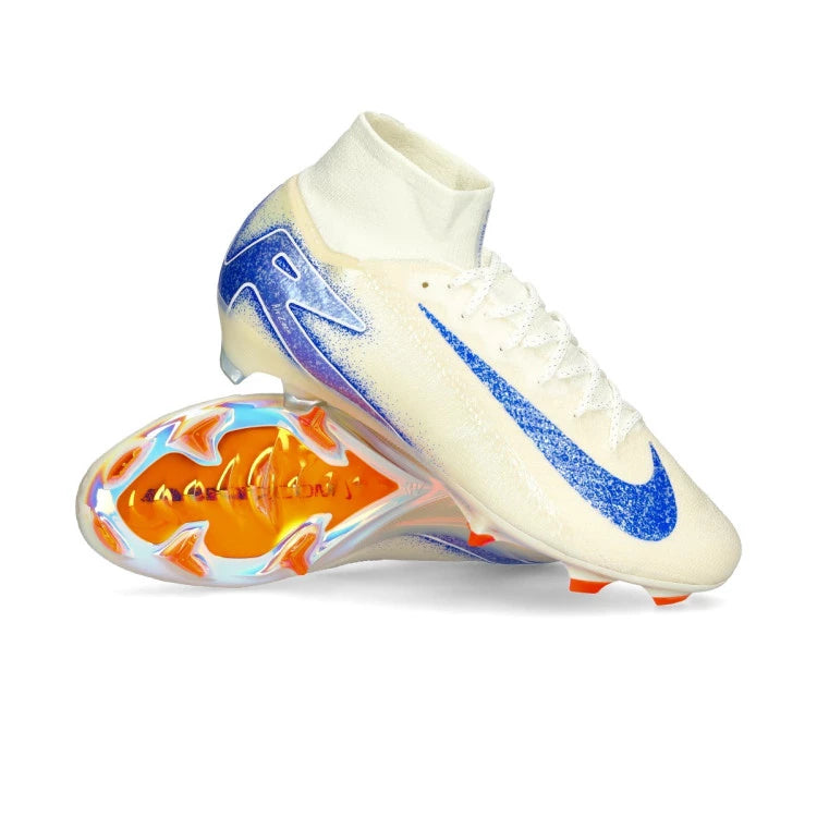 Nike Mercurial Superfly 10 Elite Blueprint FG High-Top Soccer Cleats - Racer Blue White - Sneakers - Carvan Mart