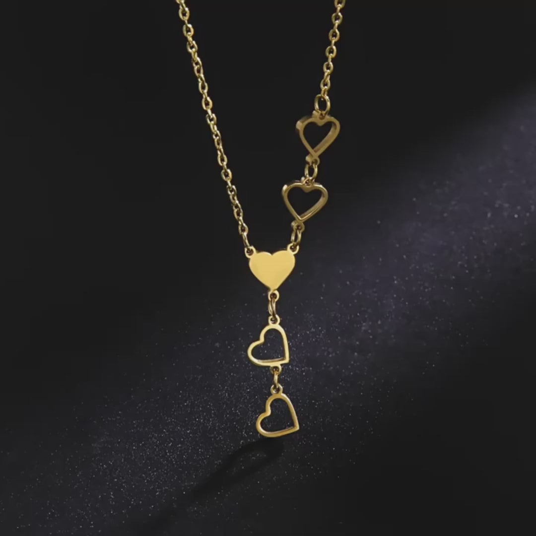 Collier en acier inoxydable avec pendentif d'amour à la mode