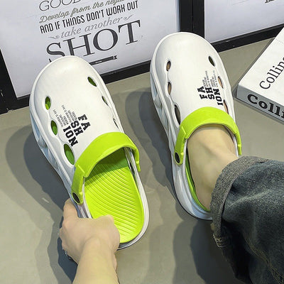 Men's Fashion Clog Outdoor Non-slip Dual-purpose Slippers - Carvan Mart