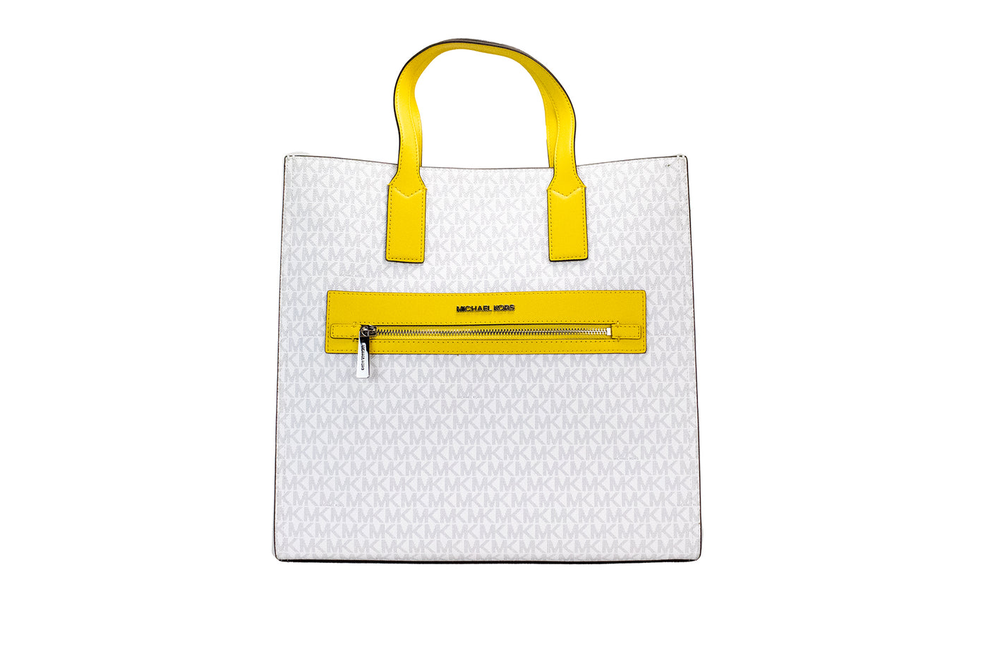 Michael Kors Kenly Large Signature Citrus PVC North South Tote Computer Handbag - - - Michael Kors