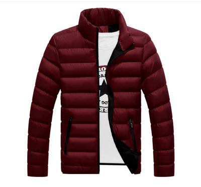 Winter Warm Jacket Men's Stand Collar Cotton Padded Jacket - Carvan Mart